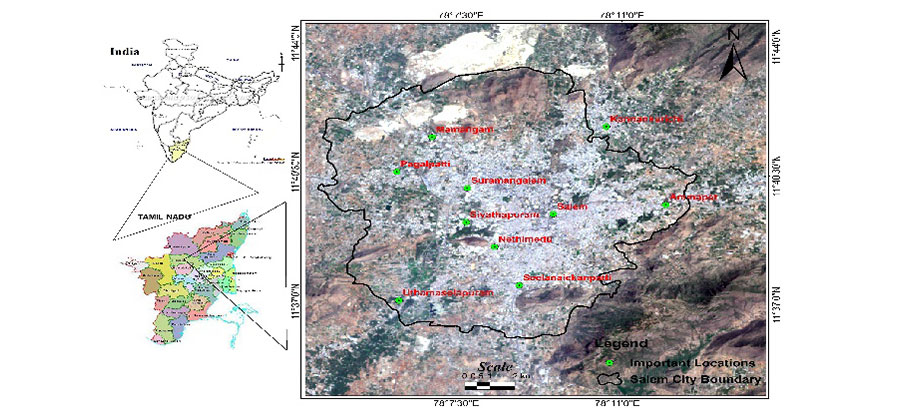 Unsupervised ISODATA algorithm classification used in the landsat image for predicting the expansion of Salem urban, Tamil Nadu