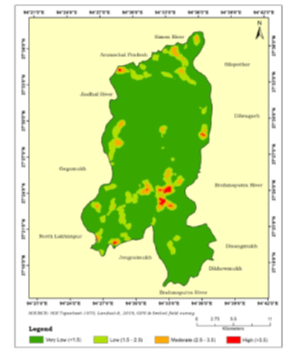 Application of geospatial technologies in flood hazard assessment of Dhemaji revenue circle, Assam