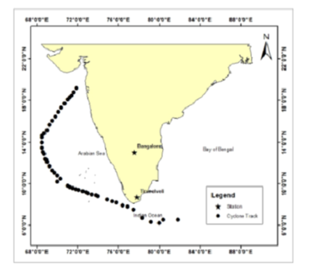 An Investigation of Response of the Tropical Cyclone Ockhi in the Equatorial Ionosphere over the Indian region