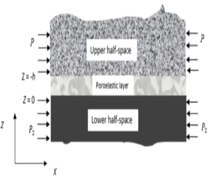Wave Propagation in a Homogeneous Poroelastic Layer Bounded Between Transversely Isotropic Poroelastic Half-space and an in-homogeneous Elastic Half-space