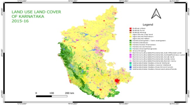 Comprehensive Analysis of Land Use and Land Cover Change Detection Using Bhuvan Satellite Data: A Case Study of Karnataka State, India