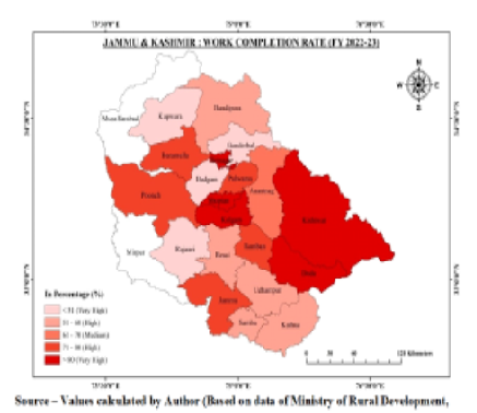 Mapping Effectiveness of MGNREGA Scheme: A Geospatial Study of Inter-District Variations in the Union Territory of Jammu & Kashmir