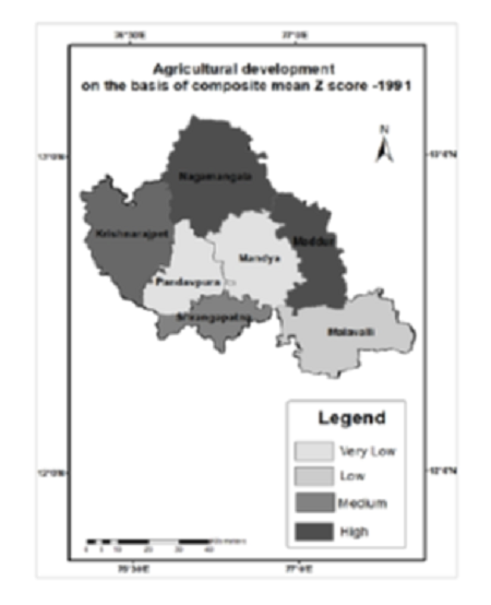 Spatial Variation in the Level of Agricultural Development in Mandya District