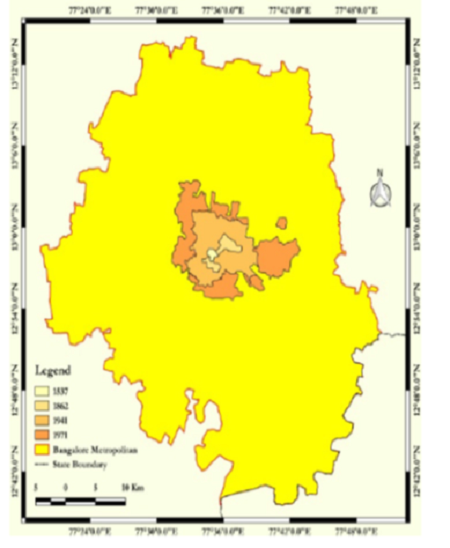 Spatio-temporal growth and development of Bangalore metropolitan– using geo-spatial technologies