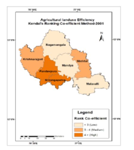 Agricultural landuse intensity efficiency: A case study of Mandya district