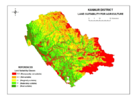 Land suitability analysis for agriculture, a case study of Kannur district, Kerala